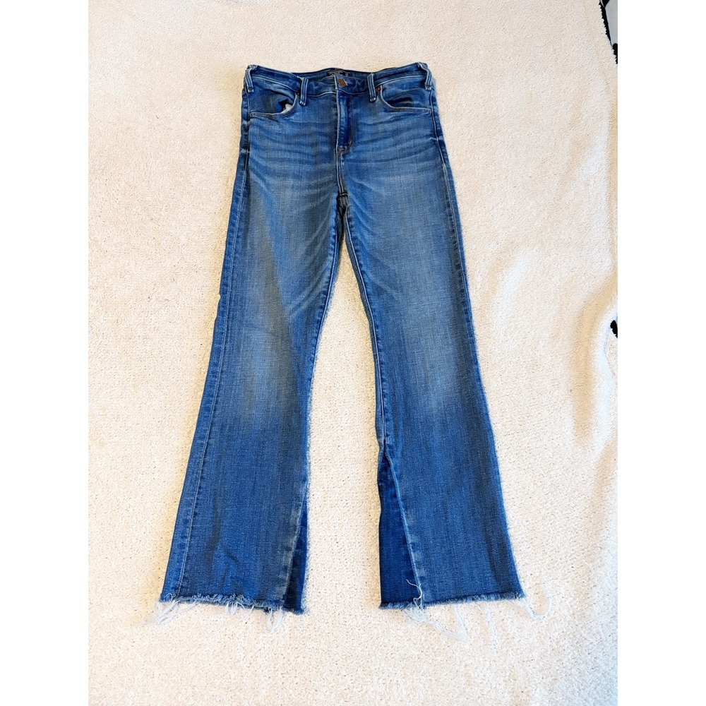 Abercrombie & Fitch Blue Simone High Rise Ankle Flare Jeans Size 4/ 27